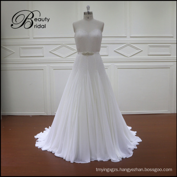 A-Line Beads and Crystals Bridal Wedding Dress